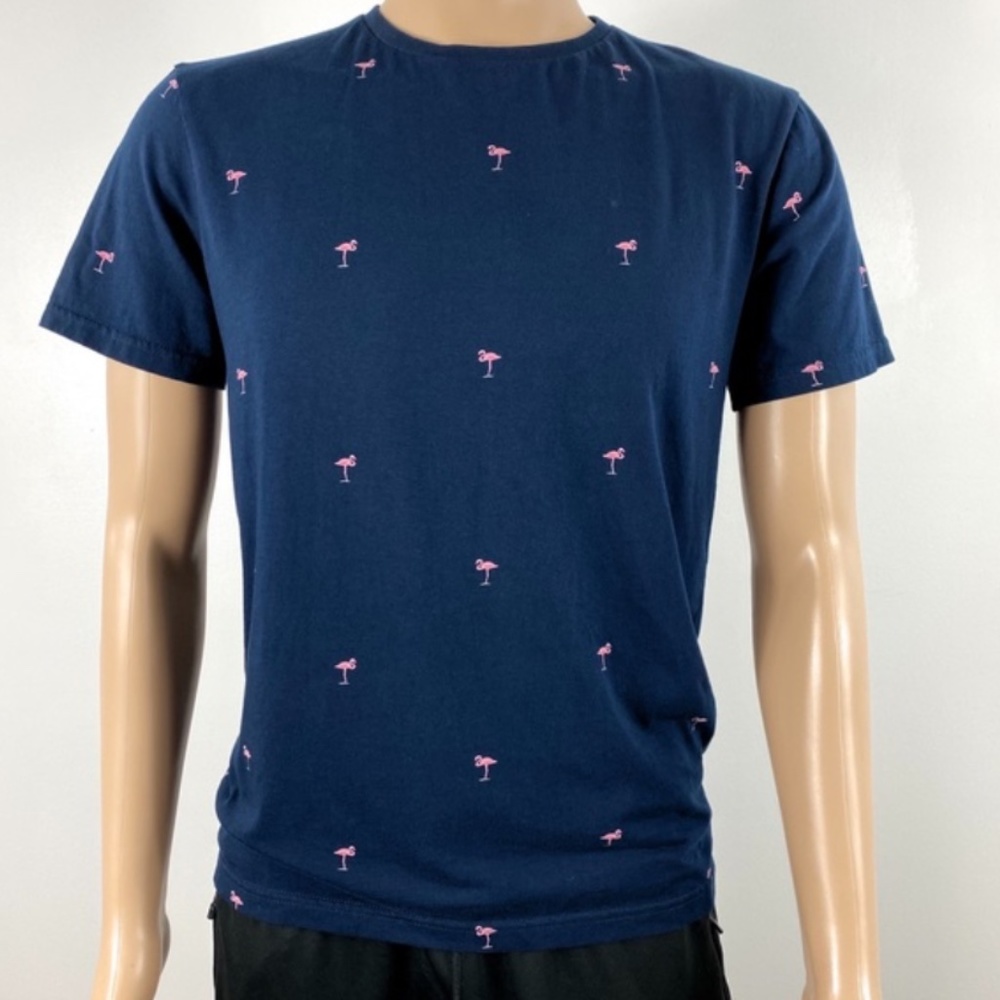 Denim & Flower Ricky Singh Pink Flamingo Tee Sz M